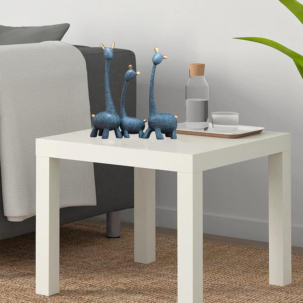 Скульптурная семья из трех статуй, скульптуры из смолы для украшения дома, аксессуары для статуэток, поделки, настольные украшения (Упаковка из 3 шт., синий цвет)