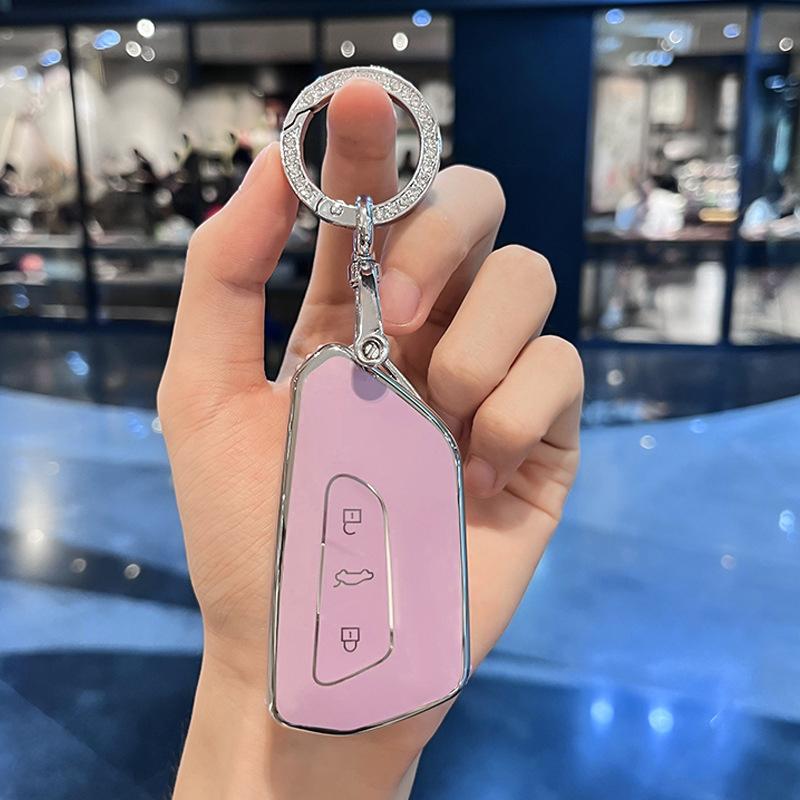 Чехол для ключей из ТПУ, чехол для брелока, аксессуары для ключей для Volkswagen Golf 8 Tuang X MK8 GTI MK8 ID 4 ID 6 ID 3 TALAGON TERAMONT