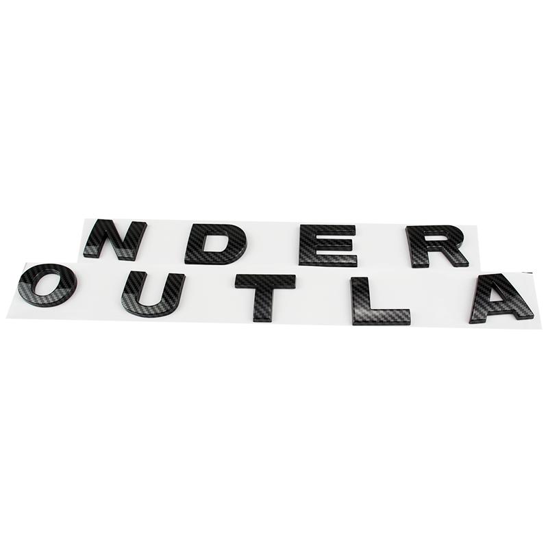 Car Head Hood Letter Logo Words Emblem Decals Sticker For Mitsubishi Outlander 2023 2024 2025 2026 Auto Decoration Accessories