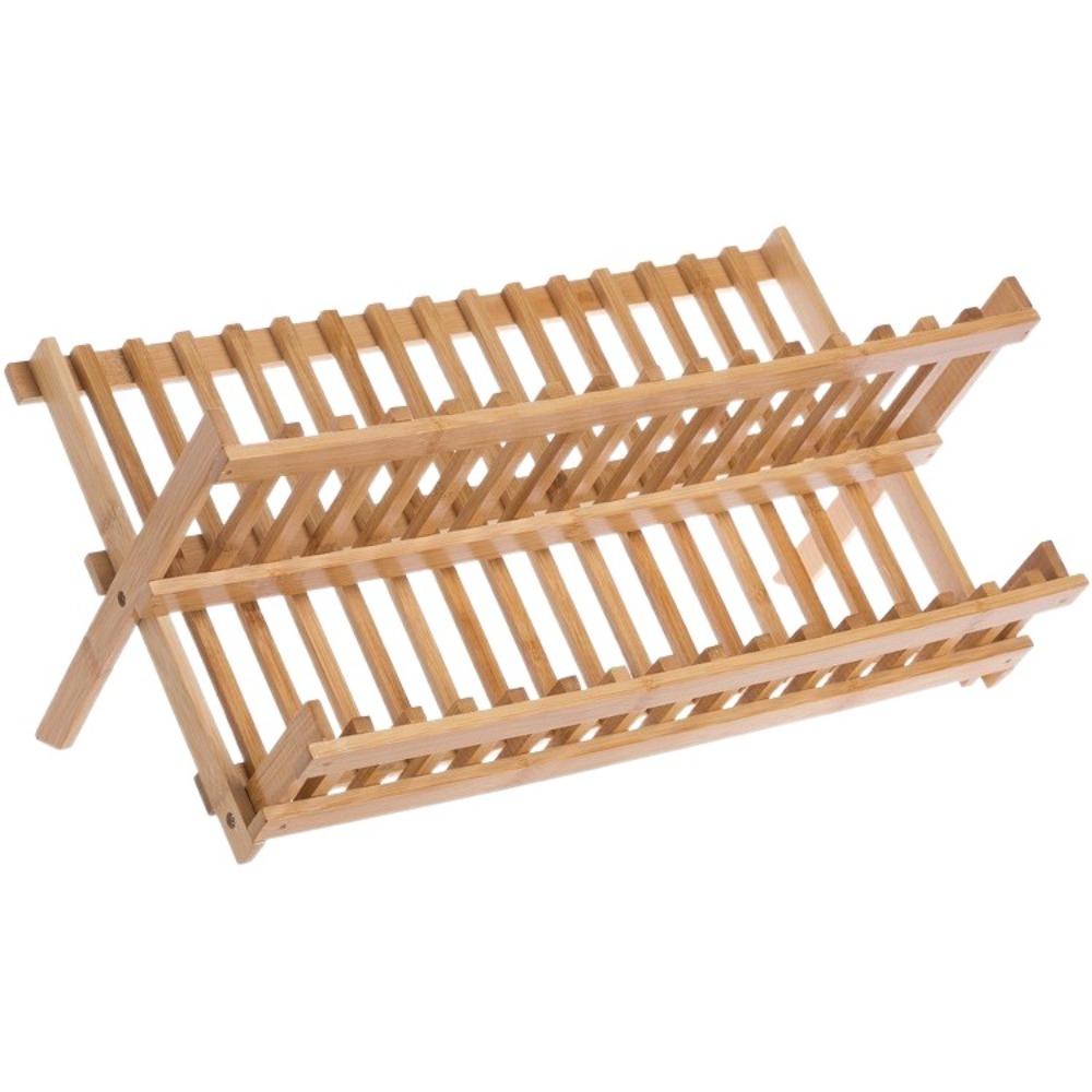 Retro Folding Dish Rack Natural Drying Holder Easy Clean Dish Drying Rack Restaurant