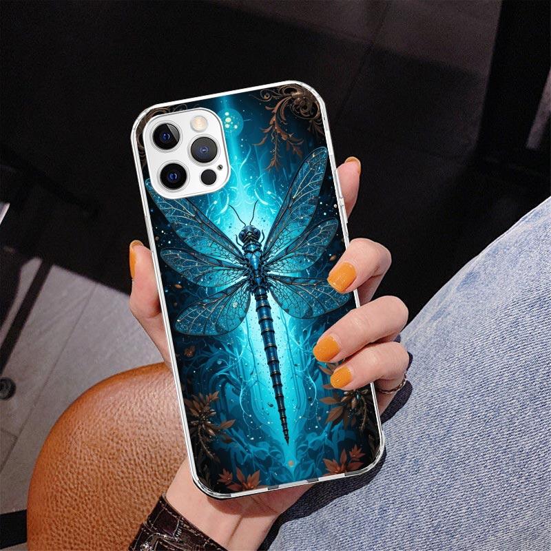 Красивый чехол для телефона с принтом Стрекозы для энтузиастов Для iPhone 17 Air 16 Pro Max 16E 15 + 14 Plus 11 12 13 Mini 7 8 SE Подарок Печатная крышка F