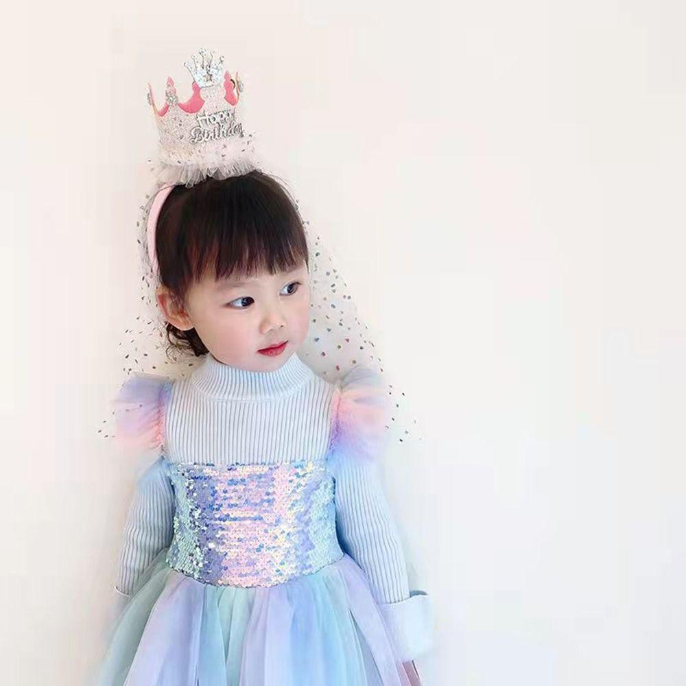 For Children Mesh For Kids Girls Hair Hoop Hair Accessories Birthday Hairband Korean Style Headband