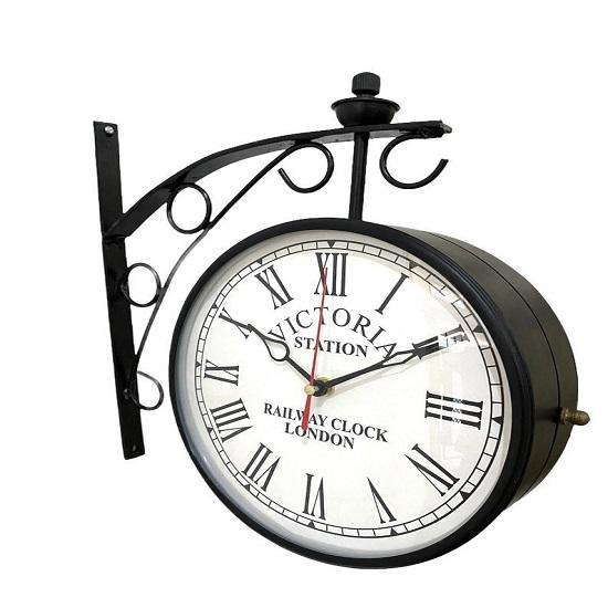 Двухсторонние традиционные часы Victoria Station, уникальные декоративные для дома, офиса