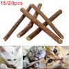 15/20Pcs Pet Cats Kitten Snacks Matatabi Chew Stick Molar Cleaning Teeth Toy