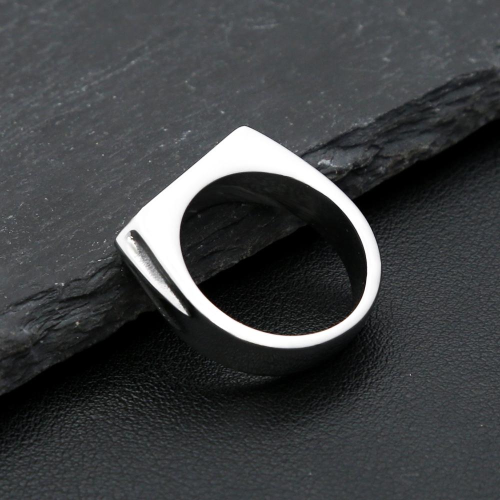 Модные простые кольца из нержавеющей стали 316L для мужчин и женщин, Панк Хип-Хоп, Квадратное кольцо-печатка с плоским верхом, Шарм, Вечерние украшения, Подарки
