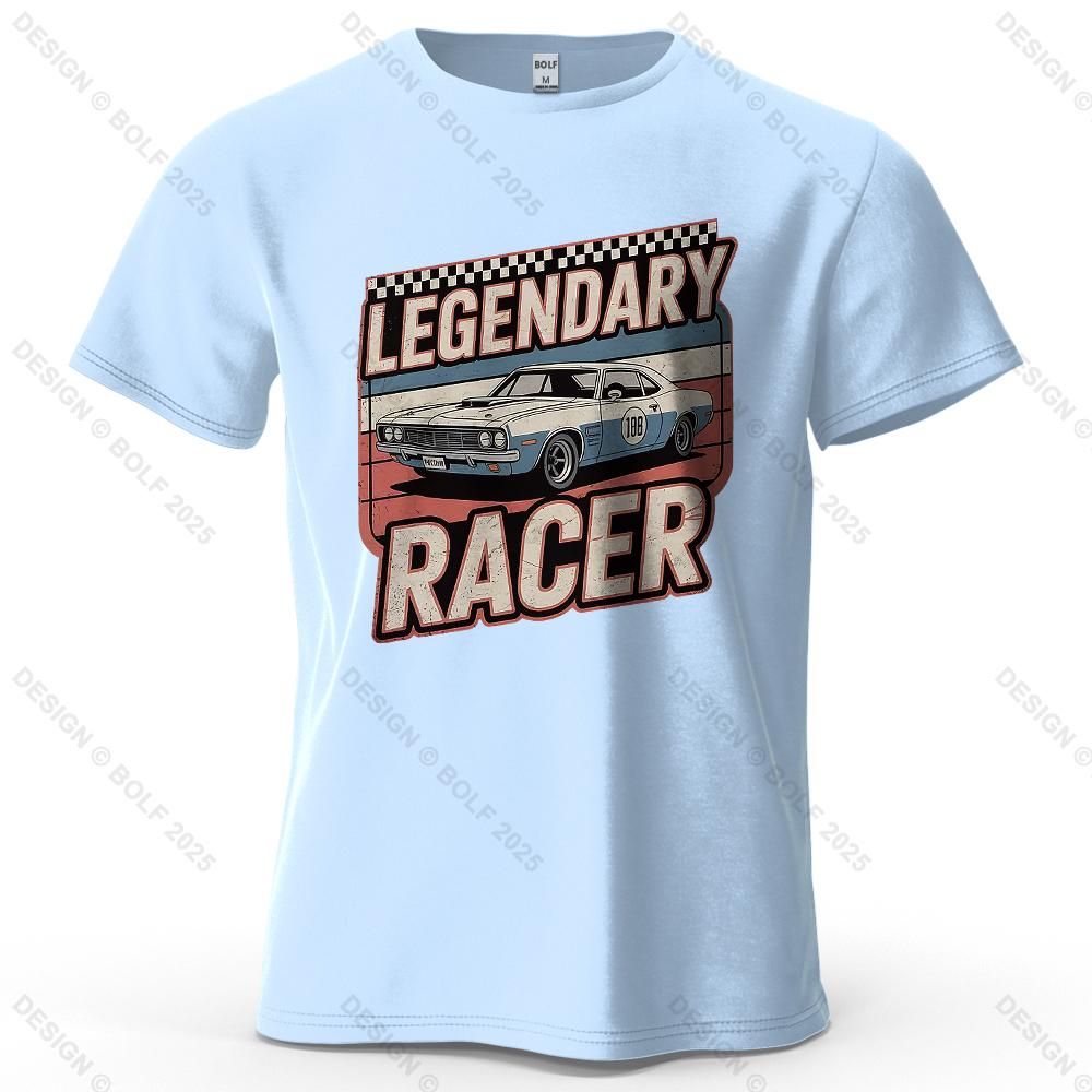 Legendary Racer Printed Unisexs Tshirt 100 Cotton Oversized Retro Graphic Tees For Unisex Tops Tees Casual Streetwear