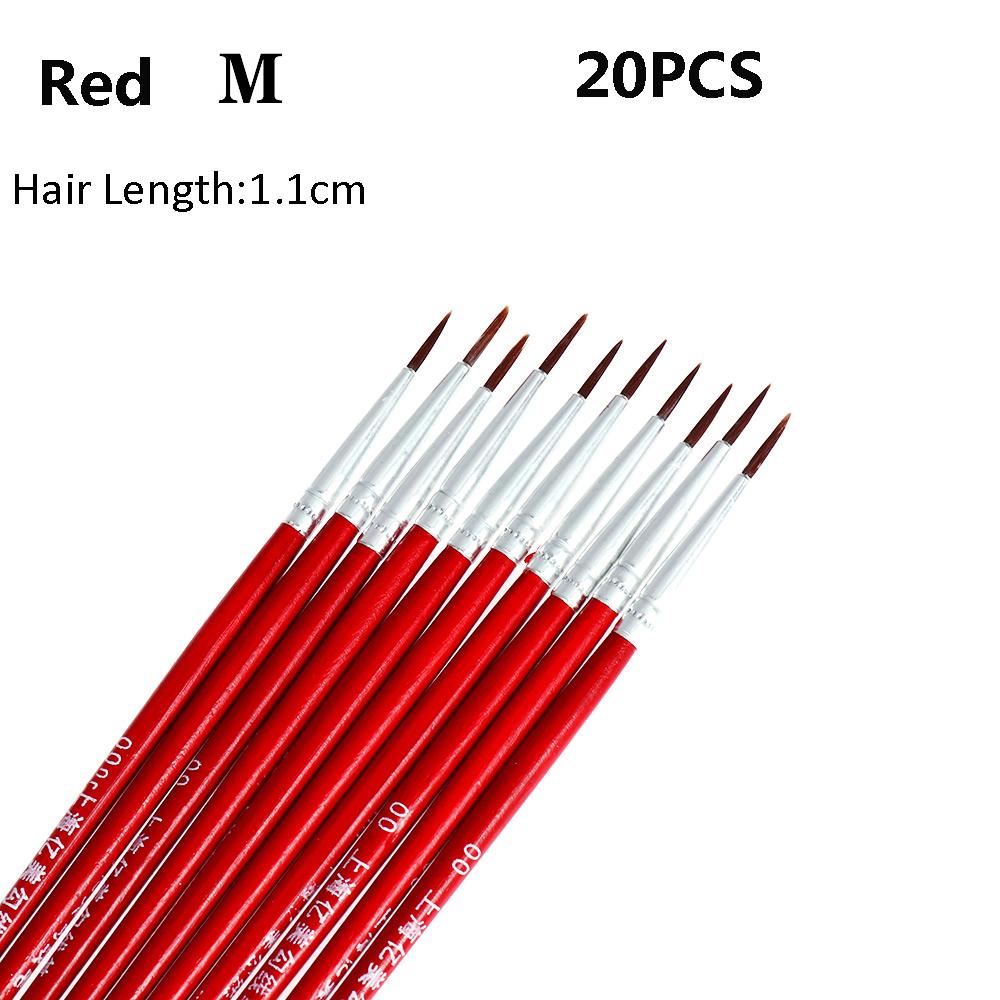 10/20pcs Thin Hand Painted Acrylic Paint Drawing Hook Line Pen Painting Brush