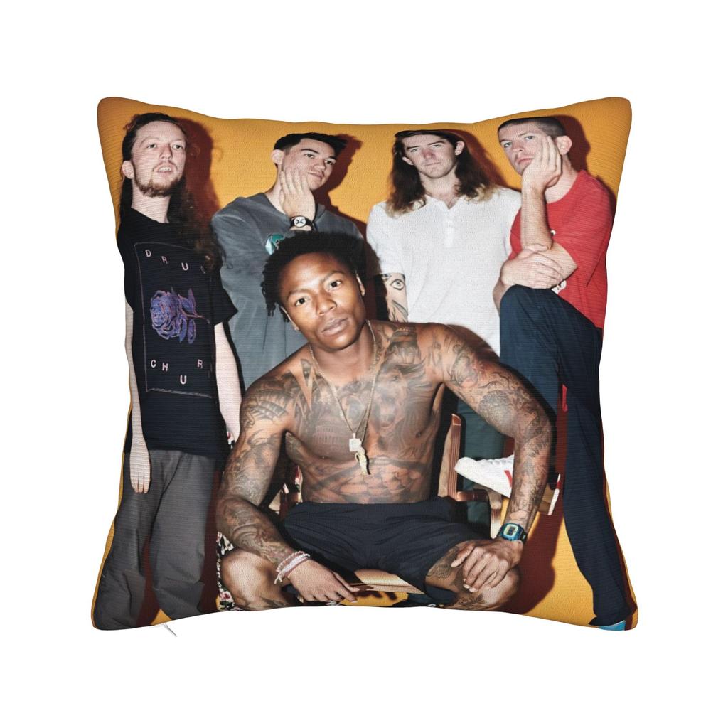 Decorative Pillow Covers Turnstile Rock Band Tour Merchandise Living Room Throw Pillow Case Cover Square Multiple Sizes