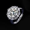 Captivating 5 Carat Moissanite Inspired Ring With Elegant Platinum Plating For Women's Fashion