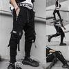 Summer Hip Hop Joggers Harem Pants Multi-pocket Ribbons Man Sweatpants Streetwear Casual Mens Pants