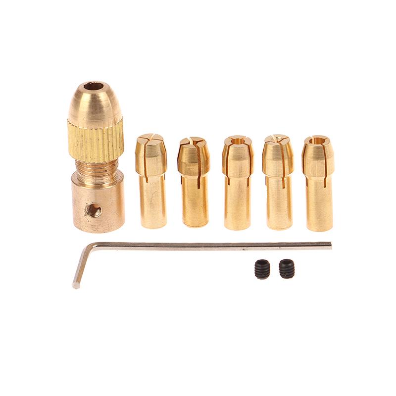 7 шт./набор 2,35/3,17/2/4,05/5,05 мм латунные цанги мини-патроны для сверл адаптер