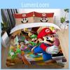 Super Mario Cartoon Single Panel Duvet Cover Set Bedding For Bedroom Decor