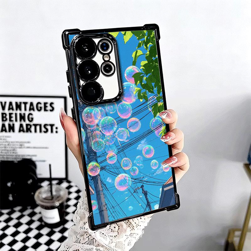 Эстетичный аниме-пейзаж Покрытие Чехол для телефона Для Samsung Galaxy S24 S25 FE S26 Edge S23 Ultra S22 S21 Plus S20 Противоударный Подушка безопасности C