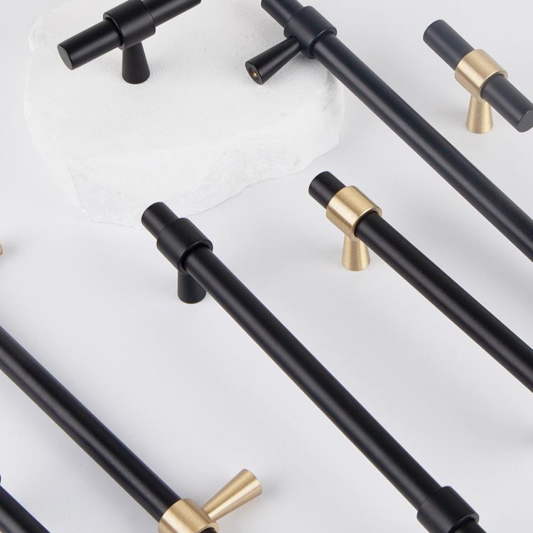 Solid Brass Brushed Antique Brass Bronze 500mm Pull Drawer Knobs T Bar Kitchen Cabinet Handle