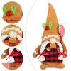 Christmas tabletop ornament, gingerbread man candy-shaped plush faceless dwarf doll