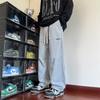 Мужские повседневные брюки на весну и осень, мужские брюки, брюки до пола, свободные, универсальные, широкие штаны для пота