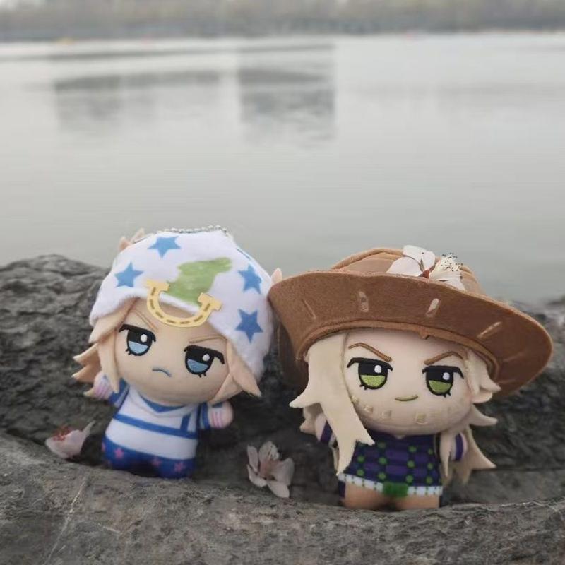 Аниме JOJO Steel Ball Run Косплей Джонни Джостар Гиро Цеппели Кукла Плюшевая Набитая Хлопковая Кукла Декор Комнаты Рождественский Реквизит