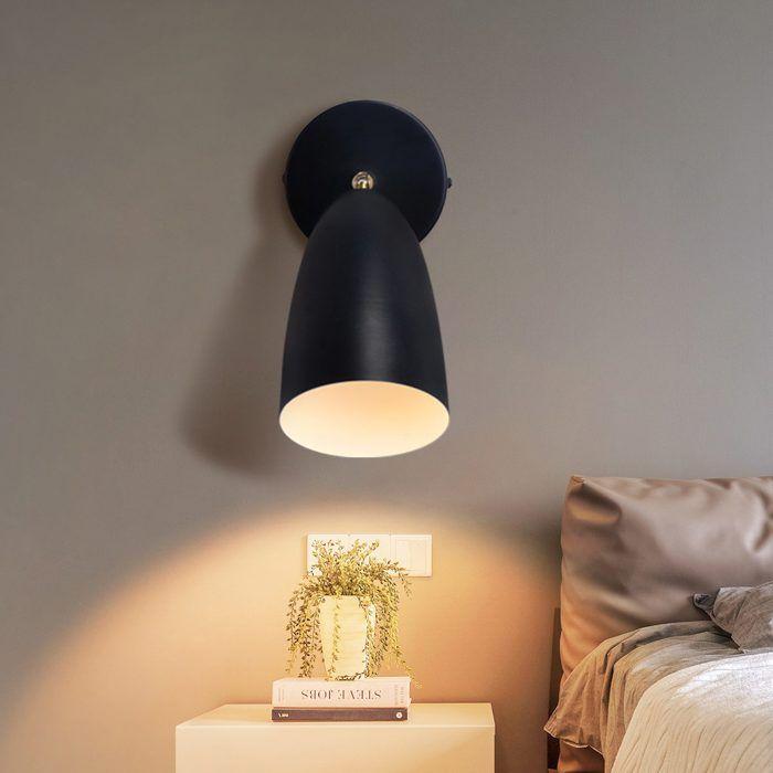 Applique murale d'intérieur - NETTLIFE - Spot GU10 - Noir - Métal - Orientable