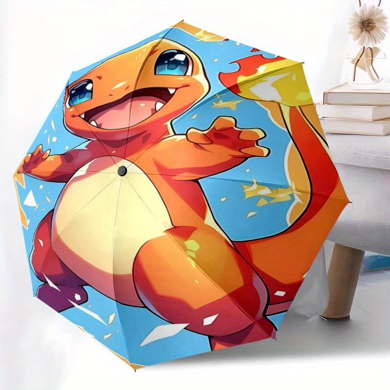 Charmander, Pokémon Automatic Open Windproof Umbrella Compact Foldable Design, Durable Fabric for Casual Birthdays, Christmas s a0820080