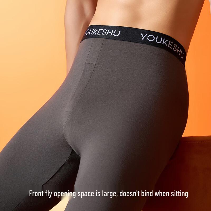 YOUKESHU Men's 100% Cotton Thermal Long Johns
