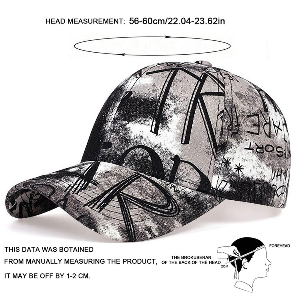 Бейсболка с принтом в виде граффити и буквами, модная, с принтом тай-дай, мужская, для путешествий, рыбалки, солнцезащитные кепки