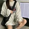 Super Hot Round Neck Sweatshirt for Women, Autumn New Korean Style Thin Jacket, Student Loose Top, Women's Clothing