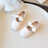 Детская кожаная обувь Универсальные туфли Мэри Джейн с круглым носком для девочек Весна Осень Детская повседневная обувь Принцесса Модные балетки Мягкие