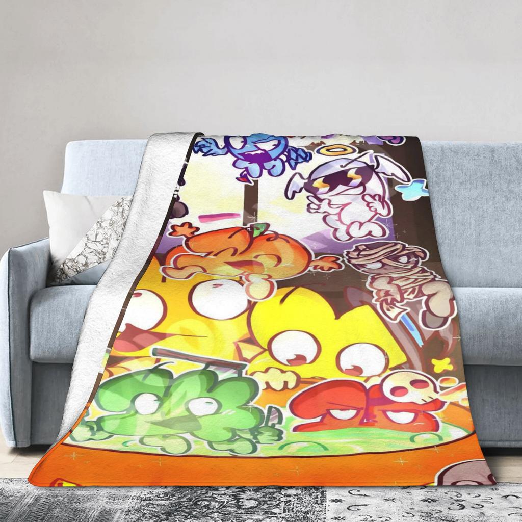 BFDI Animated Cartoon Blankets  Wool Funny Soft Throw Blanket for Bedding Lounge Decoration