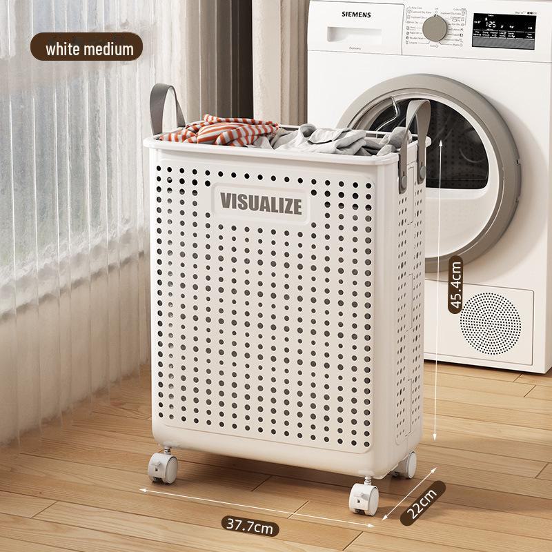 Большая складная корзина для грязного белья - бытовое хранение для ванной комнаты и балкона