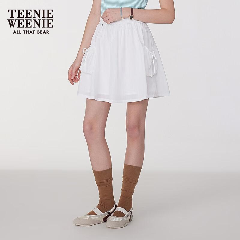 Teenie Weenie Женская белая асимметричная мини-юбка