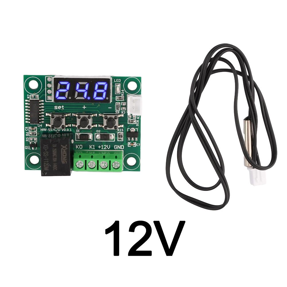 W1209 Сине-красный свет DC 12V Цифровой контроль температуры Термостат Термостат Переключатель Температуры Плата + NTC Датчик