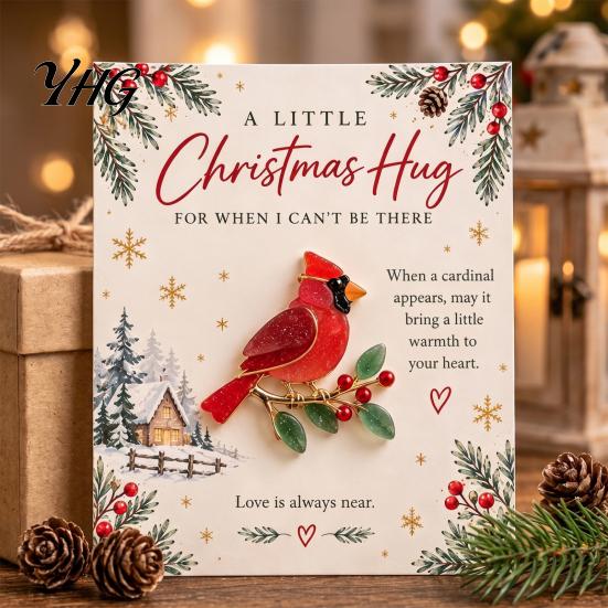 Festive Pocket Tokens for Happiness Christmas Hug Card, Mini Greeting Card Stocking Stuffers Friends Family with Envelope, Holiday Gift Tag