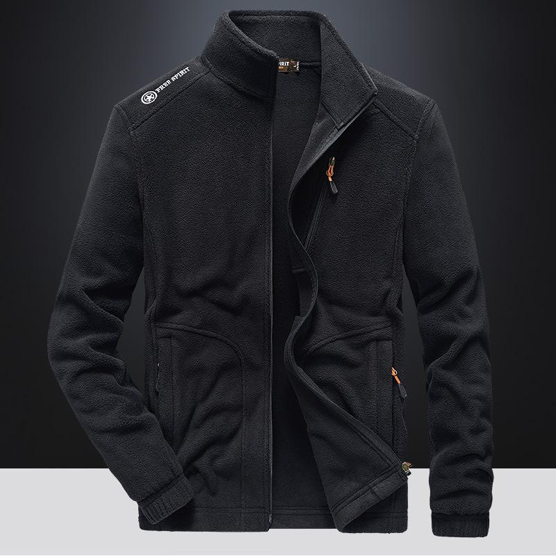 Флисовая одежда Мужская флисовая осенне-зимняя дышащая ветрозащитная кардиганная куртка Куртка Куртка мужская