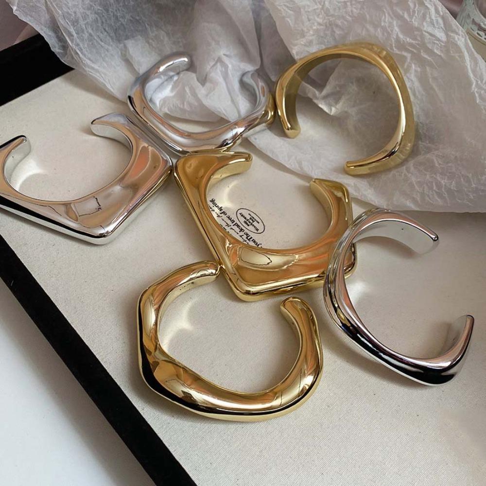 Европейский Американский Стиль Манжеты Браслеты АБС Акрил Преувеличенный Браслет Широкий Открытый Браслет Подарок