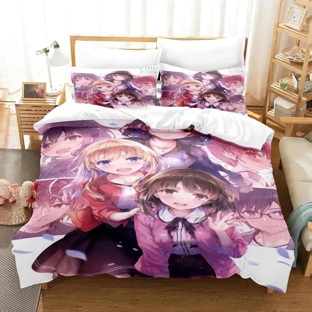 Anime Saekano How To Raise a Boring Girlfriend Bedding Set Boys Girls Twin Queen Size Duvet Cover Pillowcase Bed Boys Adult