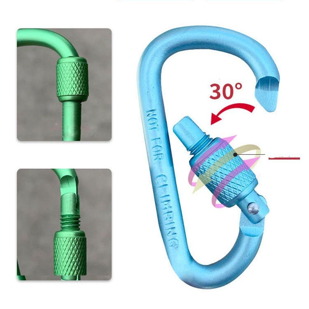 Multi Colors Outdoor Sports Buckle Aluminium Alloy Climbing Button Outdoor Tool