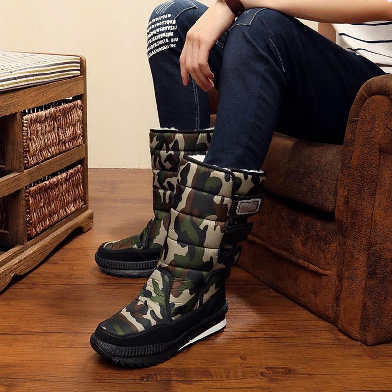 New Men Snow Boots Waterproof Men Ankle Boots Winter Outdoor Fur Warm Mans Boot Work Shoes Men Shoes Winter Boots Male