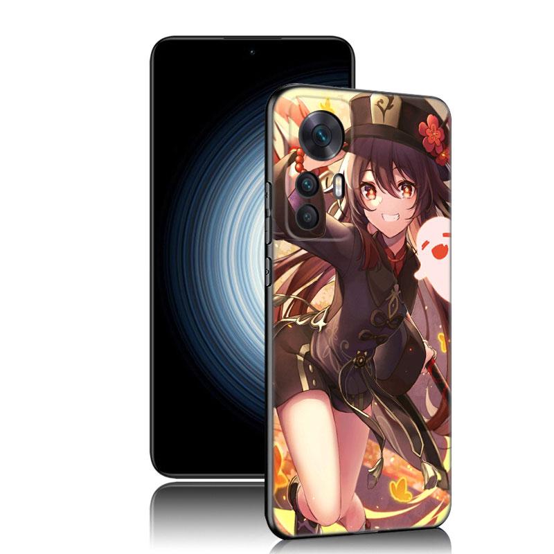 Hu Tao Genshin Impact Black Phone Case For Xiaomi Redmi 7A 8A 9A 10A 11A 9C 10C 12C 13C 11 Prime A1 A2 Plus 12 4G Note 9T 12R