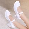 5cm Small Size 32-43 Office Mom's Shallow Med Block Heels Mary Janes Platform Pumps 2025 Fall Red White Silver Wedding Shoes