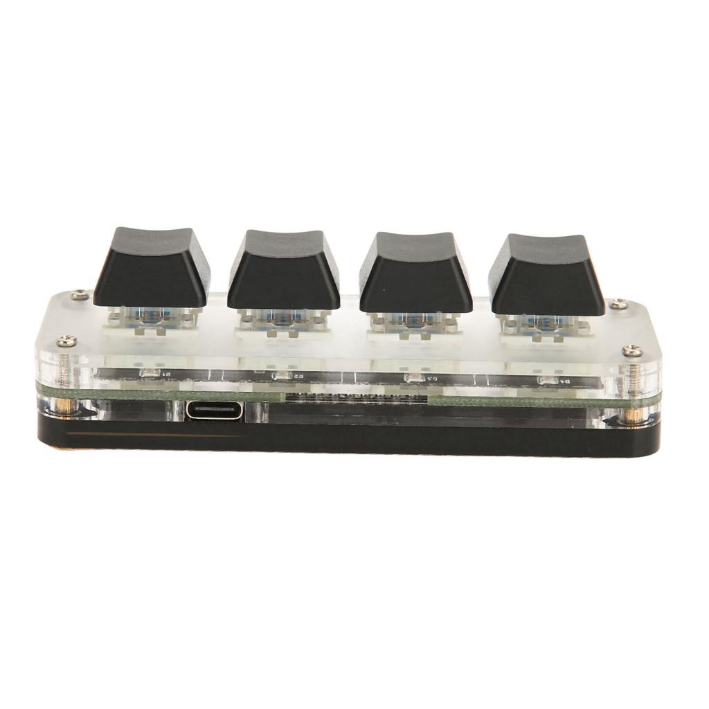 Programmable Keypad USB 4 Keys Mini Portable Mechanical Keyboard HID DIY Programmable Keyboard RGB