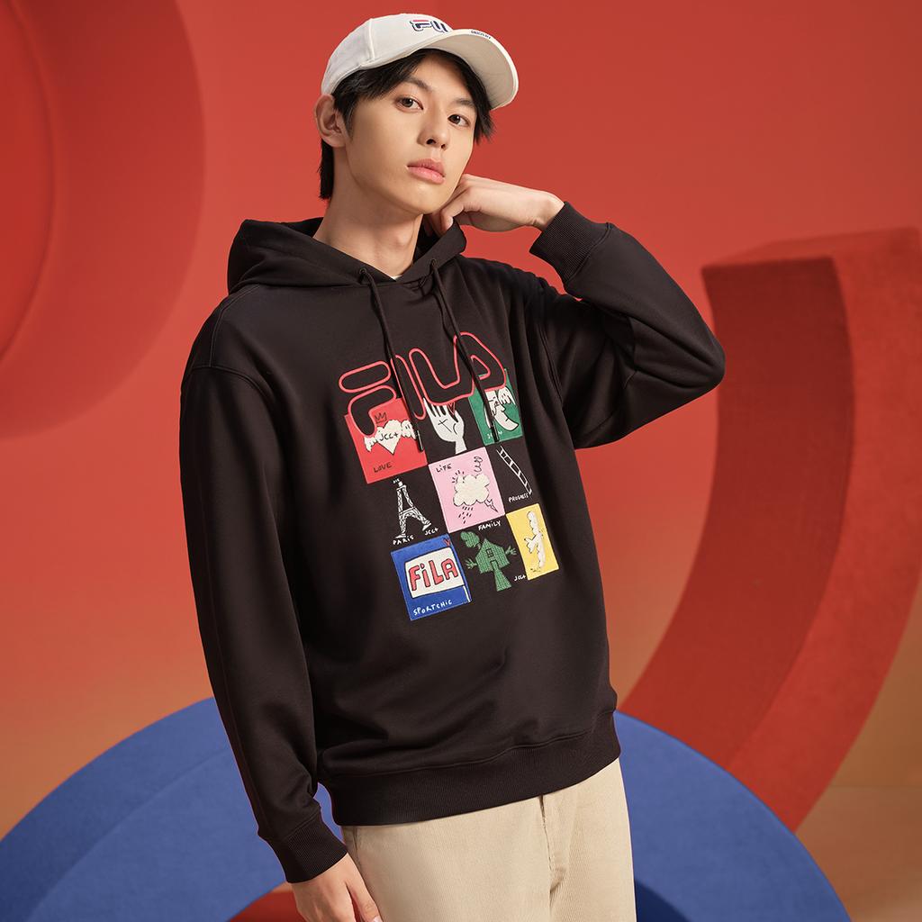 New FILA ORIGINALE Sweatshirt Unisex Jet Black F11U519204F-BK