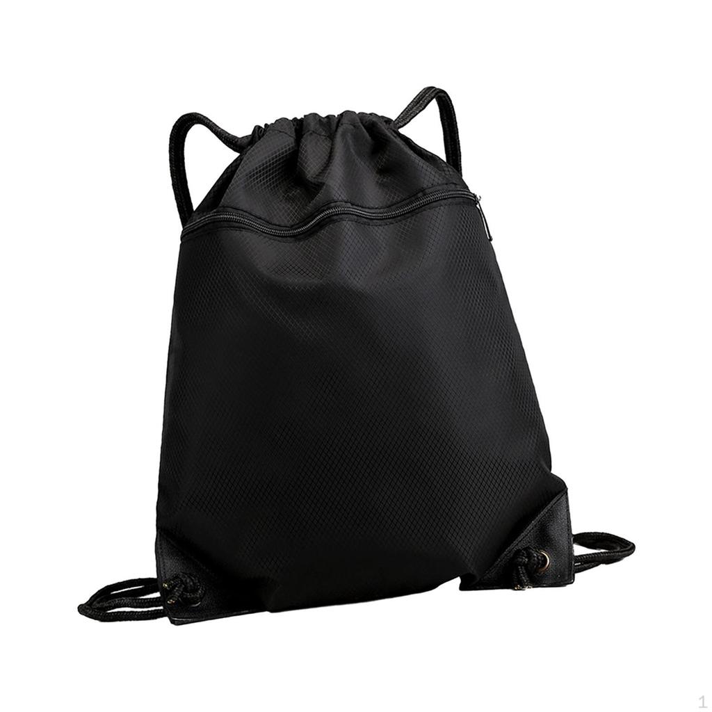 Drawstring Backpack Draw String Bag Tear Resistant Foldable Rucksack for Men Women Basketball Soccer