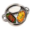 3PCS Serviceable Household Steaming Bowl Beautiful Divided Steaming Plate  Kitchen