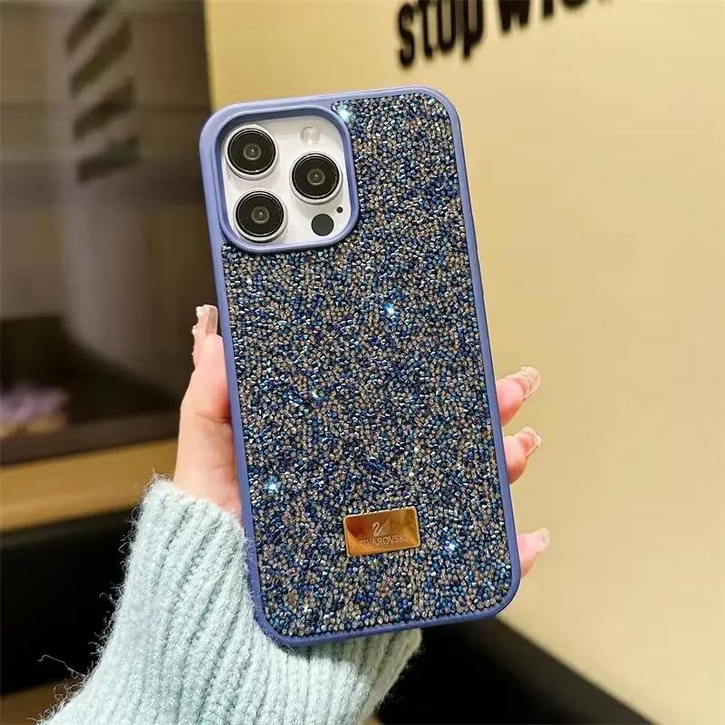 Роскошный блестящий чехол для телефона со стразами для iPhone 16 15 14 13 12 11 Pro Max Plus, стильный женский противоударный чехол