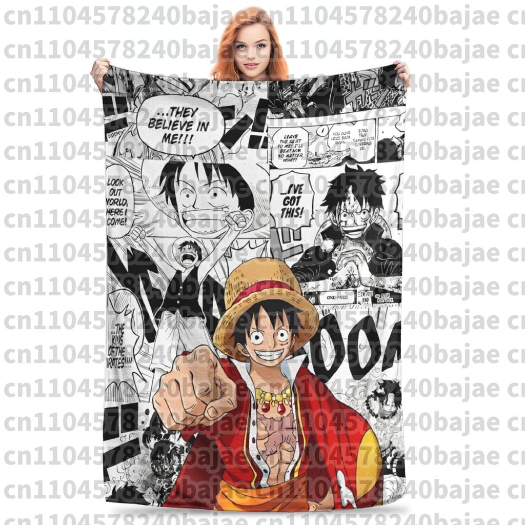 Пледовая накидка One Piece с Луффи для дивана, пушистое, мягкое, плюшевое одеяло 50x60 дюймов, многоразмерное покрывало для всех сезонов