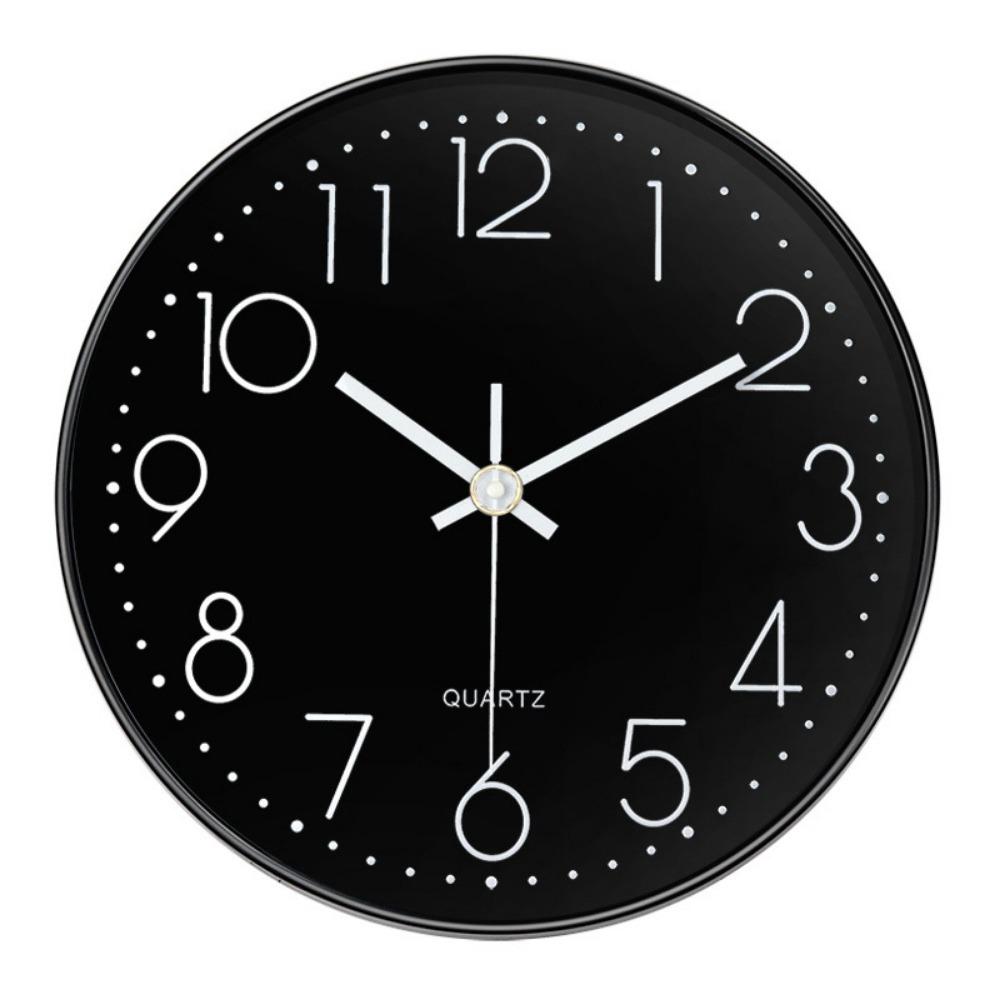 Creative Silent Nordic Wall Clock Round Multi-color Electronic Color Clock Non-Ticking Wall Hanging Clock Bedroom