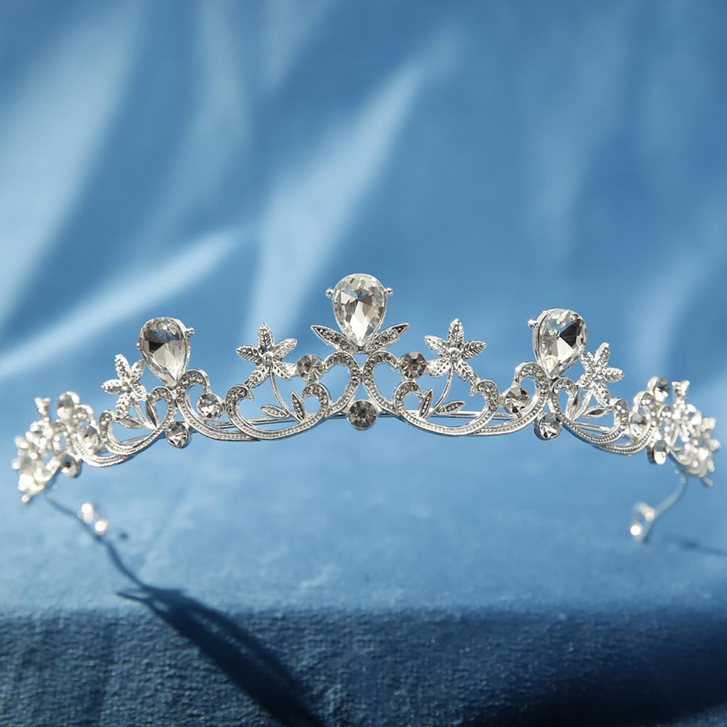Bridal Crown Headdress Modern Simple Baroque Crystal Crown Hair Accessories Wedding Dress Accessories