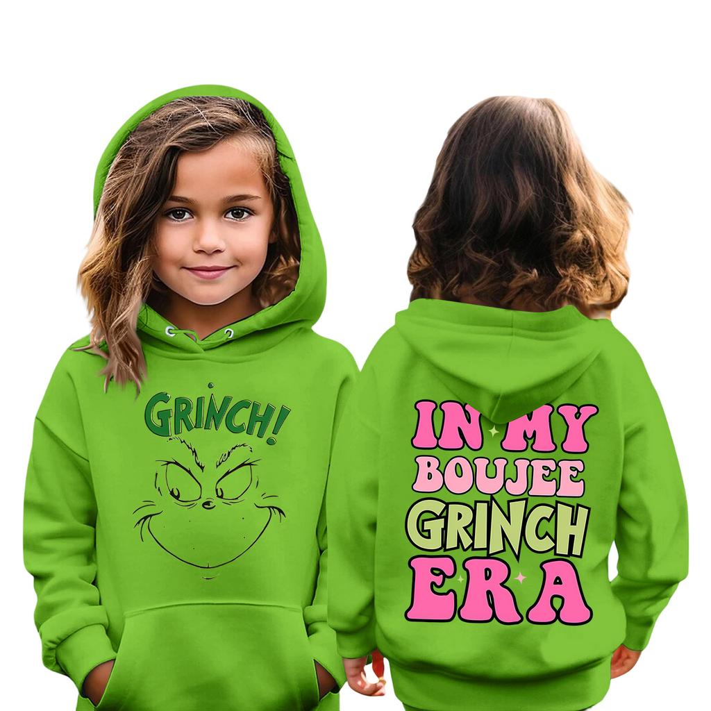 Рождественская детская толстовка с длинным рукавом, легкая повседневная толстовка с капюшоном, свободная, удобная детская толстовка