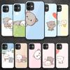 Peach Goma Cat Tempered Glass Phone Case For iPhone Samsung Galaxy OnePlus Oppo Xiaomi Redmi Note S A 7 8 9 10 11 12 13 14 20 21 22 53 Pro Max Ultra