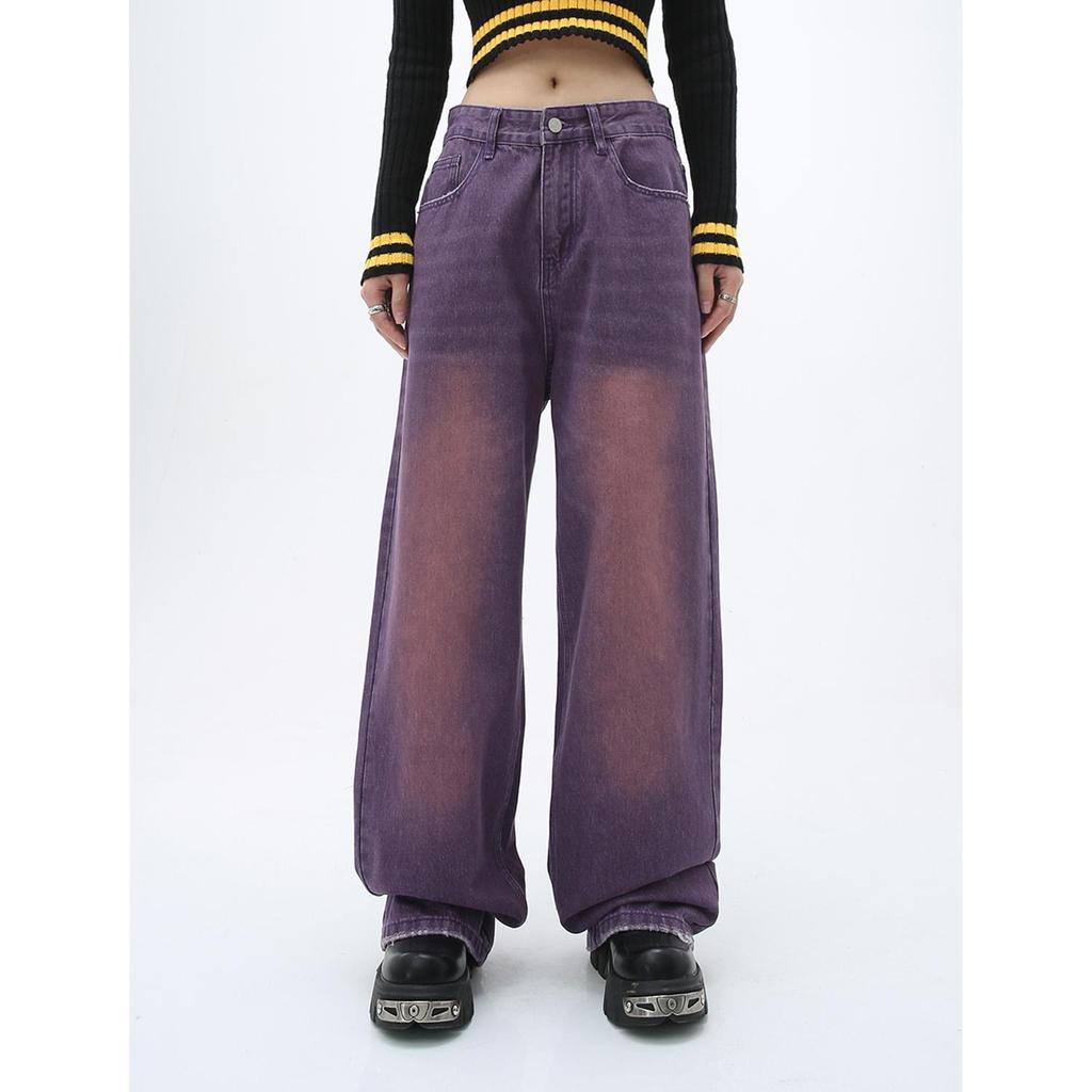 Carmour Denim | Ретро-цветные выстиранные широкие белые джинсы для мужчин и женщин